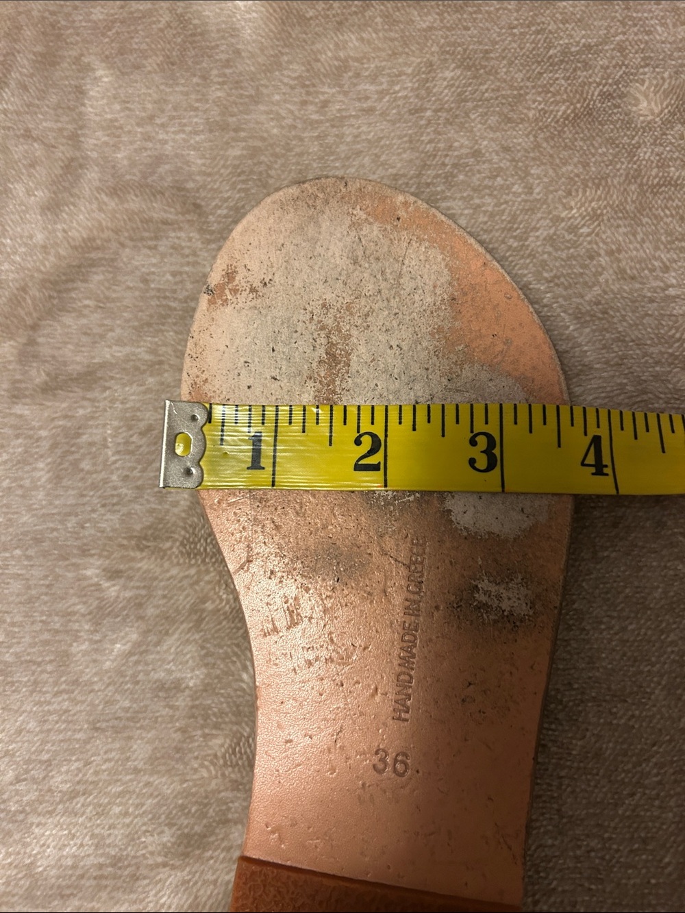 Ancient Greek Sandals Cream Leather Knotted Slide Sandals - Picture 4 of 8